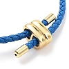 Braided Round Imitation Leather Bracelets Making BJEW-H610-03G-3