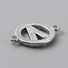 Zinc Alloy Crystal Rhinestone Connector Charms ALRI-WH0005-17V-P-2