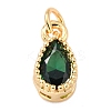 Real 18K Gold Plated Brass Inlaid Cubic Zirconia Charms ZIRC-L100-077G-3