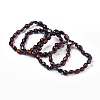 Dyed & Heated Natural Red Tiger Eye Bead Stretch Bracelets BJEW-K213-13-1