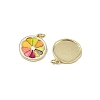 Brass Enamel Pendants KK-H072-14G-05-2