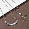 Brass with ABS Plastic Imitation Pearl Pea Pod Pendant Necklaces NJEW-P347-01P-1