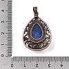 Dyed Natural Lapis Lazuli Pendants G-A297-05R-12-3