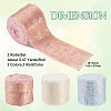 3 Rolls 3 Colors Single Face Hot Stamping Polyester Frayed Ribbon OCOR-TA0002-61-3