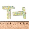 Transparent Epoxy Resin Pendants CRES-YW0002-09T-3
