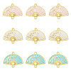15Pcs 3 Colors Alloy Enamel Links Connectors ENAM-YW0006-19-1