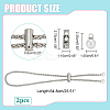 2Pcs Alloy Bucket Bag Drawstring Chains DIY-WR0003-08P-2