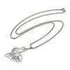 201 Stainless Steel Musical Note Heart Quote Pendant Necklaces LS-NJEW-K283-03P-2