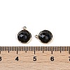 Natural Black Onyx(Dyed & Heated) Faceted Flat Round Charms STAS-I325-147G-02-3