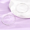 925 Sterling Silver Huggie Hoop Earrings EJEW-C179-05C-S-1