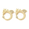 Brass Micro Pave Clear Cubic Zirconia Pendants KK-H460-10G-1