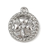Brass Pave Clear Cubic Zirconia Pendants LS-KK-L238-06P-1