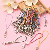 50Pcs 5 Colors Polyester Cord Mobile Straps MOBA-YW0001-03-5