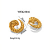 Fashionable Irregular 304 Stainless Steel Stud Earrings for Women MT3122-4-1