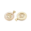 Brass Micro Pave Clear Cubic Zirconia Pendants KK-N254-189G-2