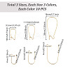 90Pcs 9 Styles Brass Hoop Earrings Findings DIY-GA0007-79-2