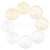 8Pcs 2 Style 201 Stainless Steel Filigree Charms STAS-DC0001-04-1