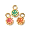 Ion Plating(IP) 304 Stainless Steel Enamel Charms STAS-G351-03G-1