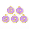 Golden Plated Alloy Enamel Charms ENAM-S118-10F-2