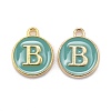 Golden Plated Alloy Enamel Charms X-ENAM-S118-05B-1