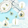 5Pcs 5 Styles Brass Micro Pave Cubic Zirconia Pendants KK-CJ0003-57-3
