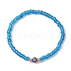 10Pcs 10 Styles Blue Color Palette Glass Seed Beaded Stretch Bracelets Sets BJEW-MZ00096-4