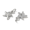 Brass Micro Pave Clear Cubic Zirconia Pendants KK-S367-15B-2