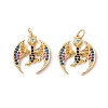 Rack Plating Brass Micro Pave Colorful Cubic Zirconia Pendants ZIRC-C040-48A-G-2