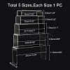 5Pcs 5 Styles U-shape Acrylic Shoes Display Stand Risesrs ODIS-WR0001-01-2