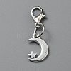 Moon & Star Alloy Shoes Charms AJEW-WH20121-24B-1