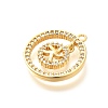 Brass Micro Pave Cubic Zirconia Pendants KK-G519-05G-06-2