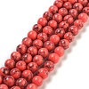 Dyed Synthetic Turquoise Gemstone Bead Strands TURQ-R032-8mm-XSS18-1