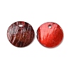 Spray Painted Natural Akoya Shell Charms X-SHEL-F007-15A-3