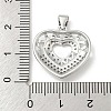 Rack Plating Brass Micro Pave Cubic Zirconia Pendants KK-F869-04P-3
