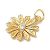 Rack Plating Brass & Cubic Zirconia Pendants KK-L216-056G-3