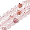 Natural Red Hematoid Quartz/Ferruginous Quartz Beads Strands G-B138-C19-01-2