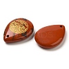 Natural Red Jasper Drop Pendants G-C158-01H-2