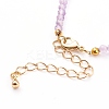 Faceted Natural Amethyst Beaded Bracelets for Women BJEW-JB05928-03-4