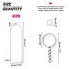 DIY Rectangle with Angle Acrylic Pendant Keychain Making Kits DIY-BC0001-62P-2