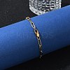 PVD Vacuum Plating 304 Stainless Steel Paperclip Chain Bracelets LS-BJEW-I295-15G-4