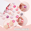 DIY October Breast Cancer Pink Awareness Ribbon Theme Bracelet Keychain Pendant Decoration Making Kit DIY-PH0020-78-4