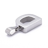 Non-Tarnish 304 Stainless Steel Letter Pendants STAS-H127-D-P-3