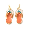 Brass Enamel Pendants X-KK-B026-25G-1