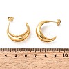304 Stainless Steel Moon Stud Earrings EJEW-K268-46G-5