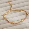 304 Stainless Steel Multi-strand Bracelets BJEW-Q040-01G-1