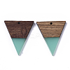 Resin & Walnut Wood Pendants RESI-T035-06B-2