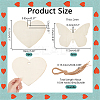DIY Blank Heart & Butterfly Wood Pendant Decoration Making Kit DIY-NB0010-97-2