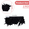 Rooster Feather Trim Clothing Cuffs Decoration AJEW-WH0696-197A-2