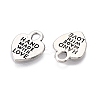 Tibetan Style Alloy Heart Charms TIBEP-Q035-07AS-NR-2
