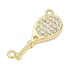 Brass Micro Pave Clear Cubic Zirconia Pendants KK-I476-08G-2